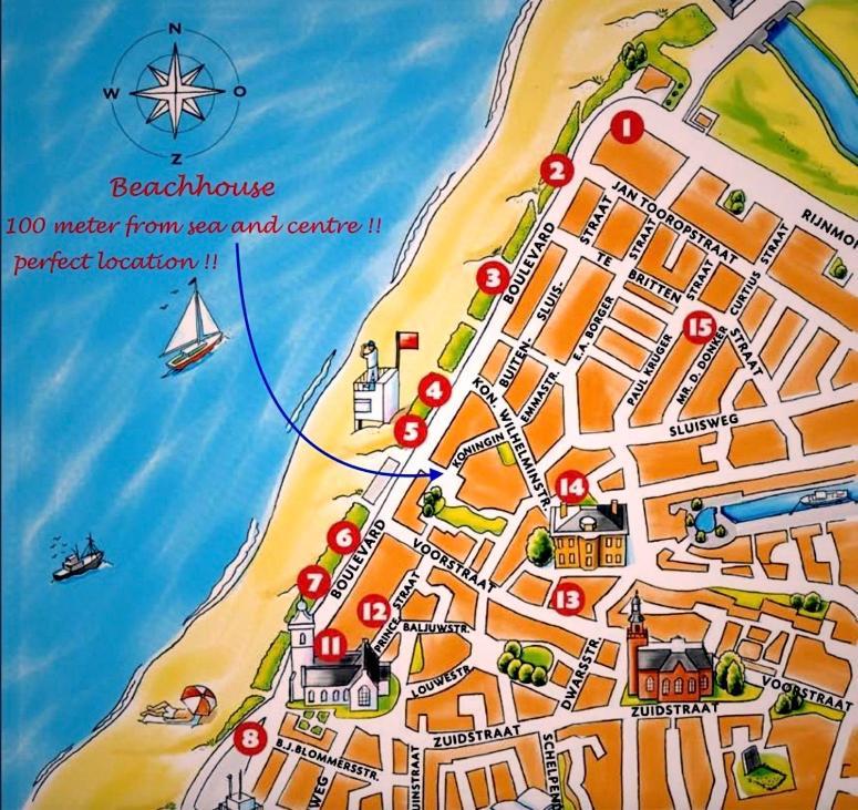 Beachhouse Anna, 1 Minute Walk To The Beach And Centre Of Katwijk, Free Private Parking Next To The House ! 滨海卡特韦克 外观 照片